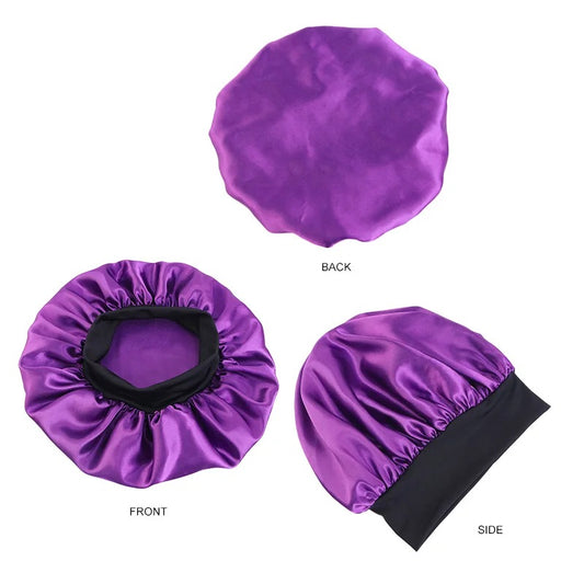 Satin Solid Bonnets Unisex Head Wrap