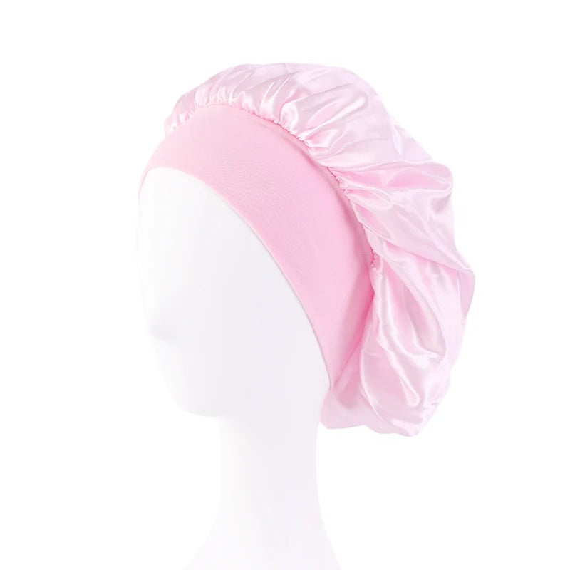 Satin Solid Bonnets Unisex Head Wrap